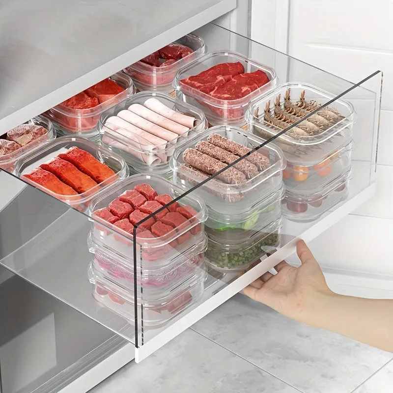 10pcs Food Grade Frozen Storage Box for Refrigerator Organization