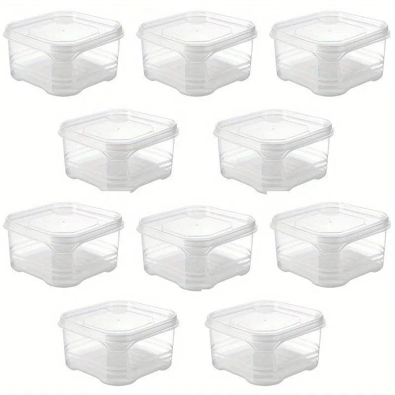 10pcs Food Grade Frozen Storage Box for Refrigerator Organization