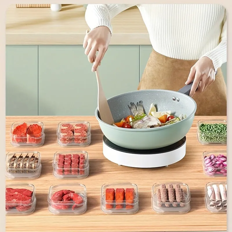 10pcs Food Grade Frozen Storage Box for Refrigerator Organization