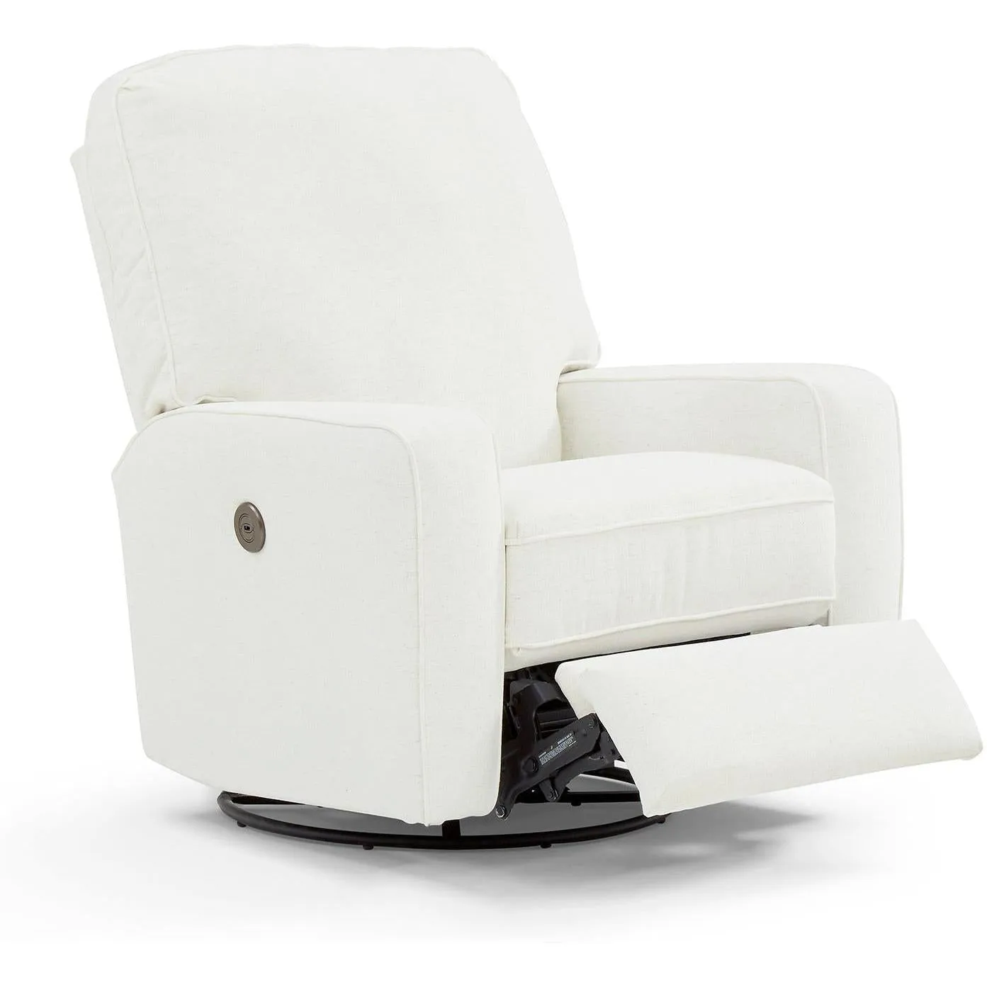 Best Chairs Bailey Swivel Glider Recliner with USB