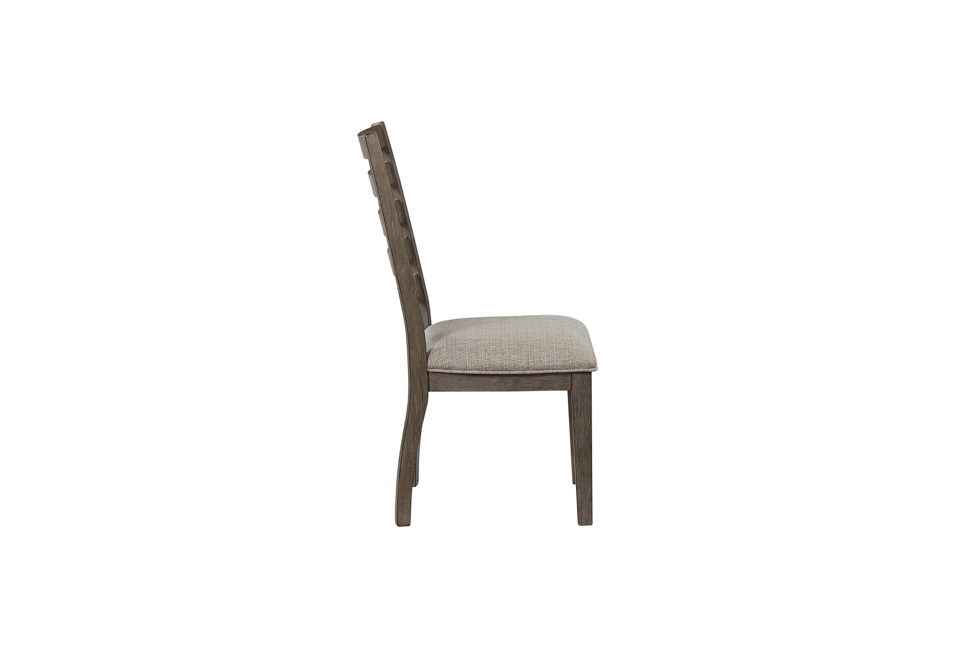 Casual Side Dining Chair With Ladder Back (Set of 2) - Gray by Couch.com