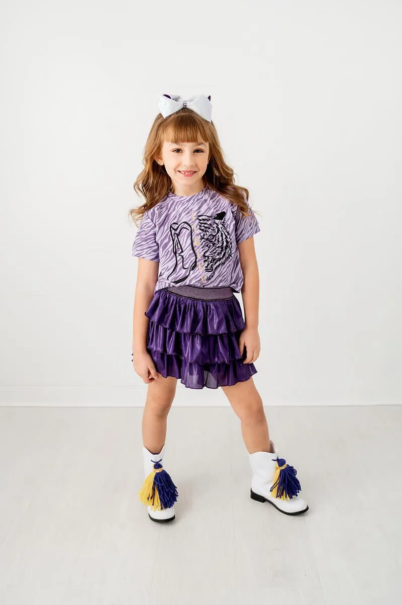 Evie's Closet Purple Shimmer Skort