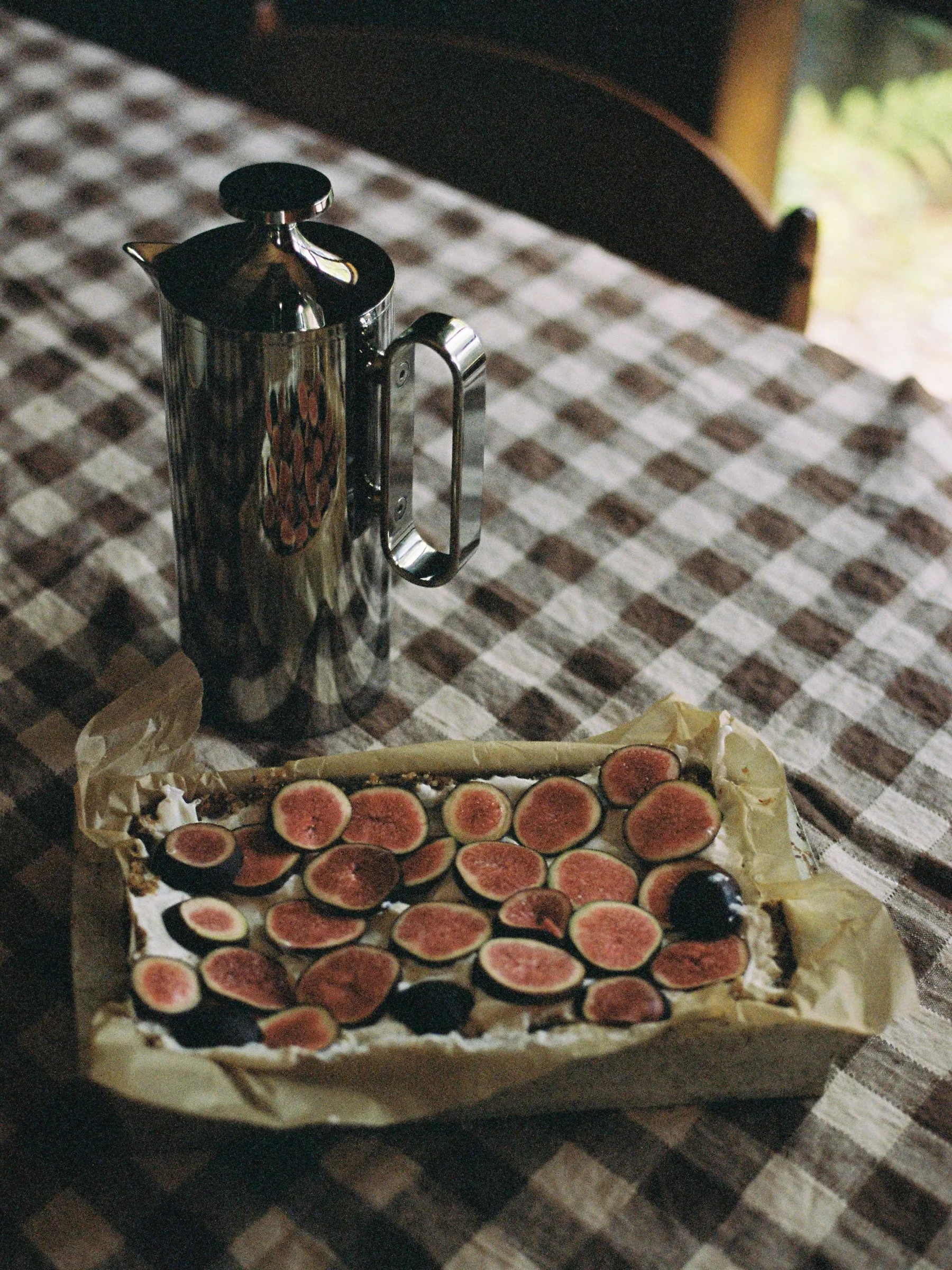 Gingham Linen Table Cloth | Fusain