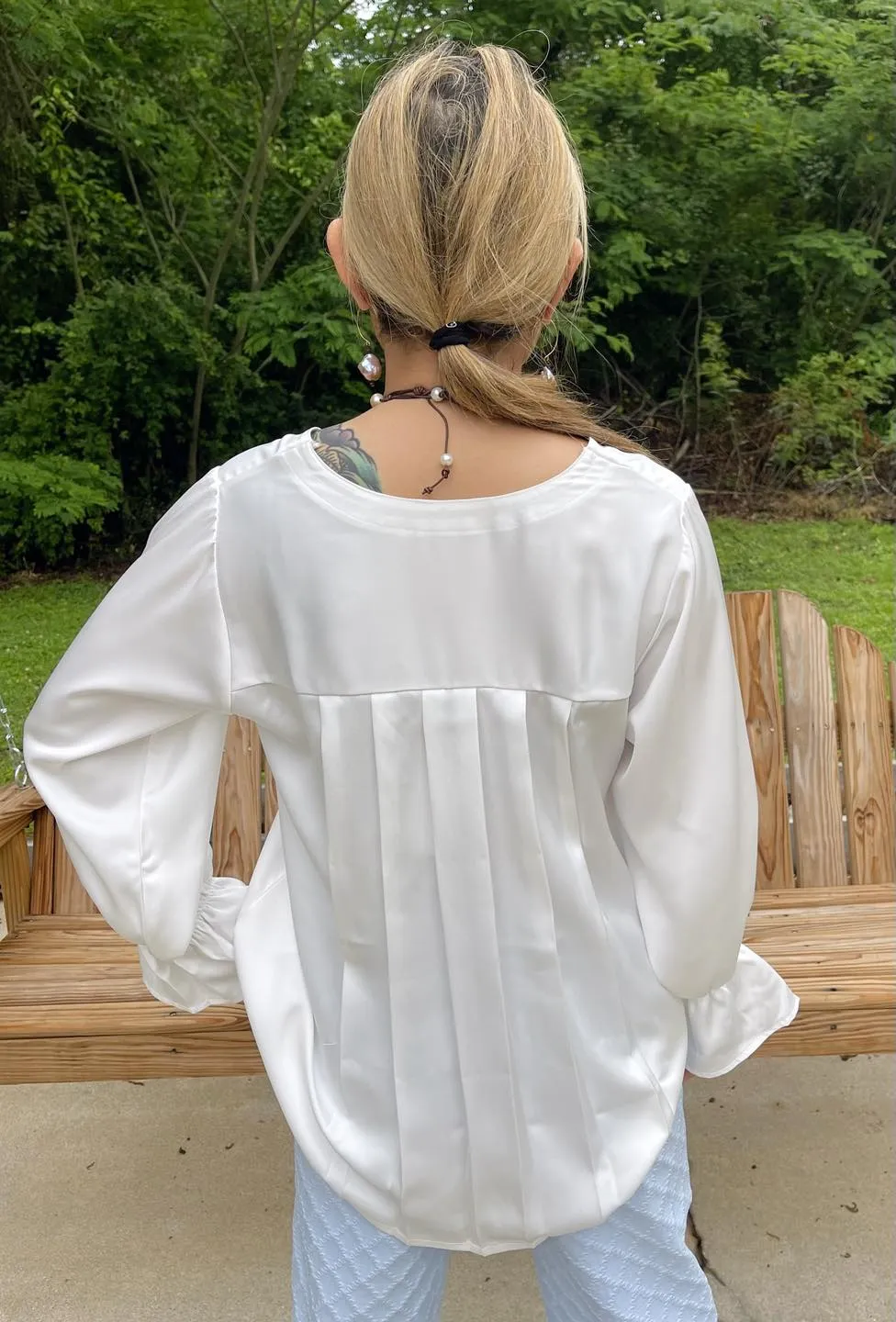 HC Ooh La La Pleated Silk Blouse