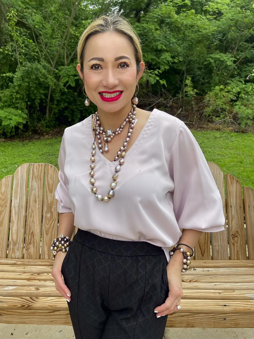 HC Ooh La La Pleated Silk Blouse