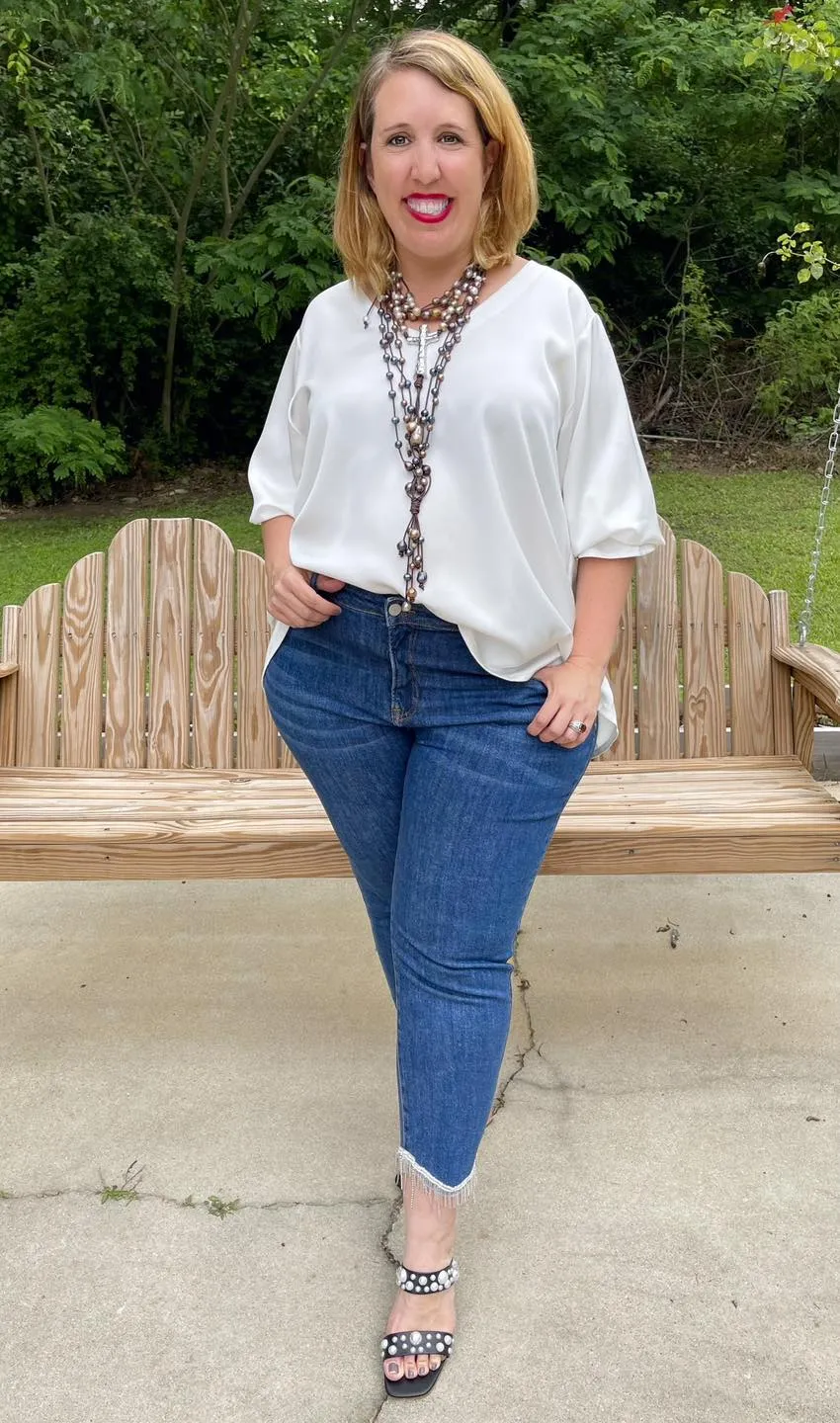 HC Ooh La La Pleated Silk Blouse