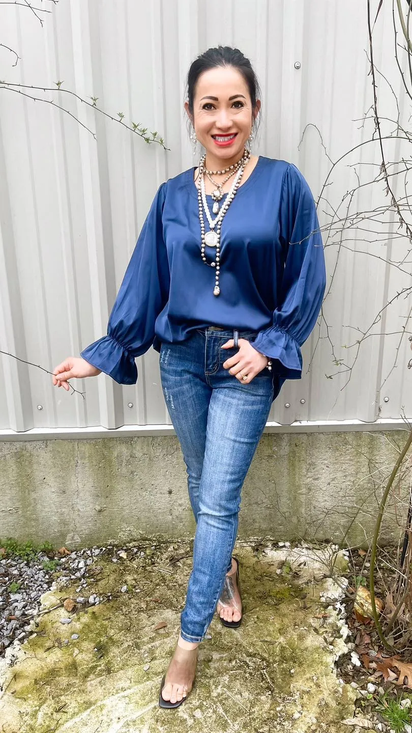 HC Ooh La La Pleated Silk Blouse