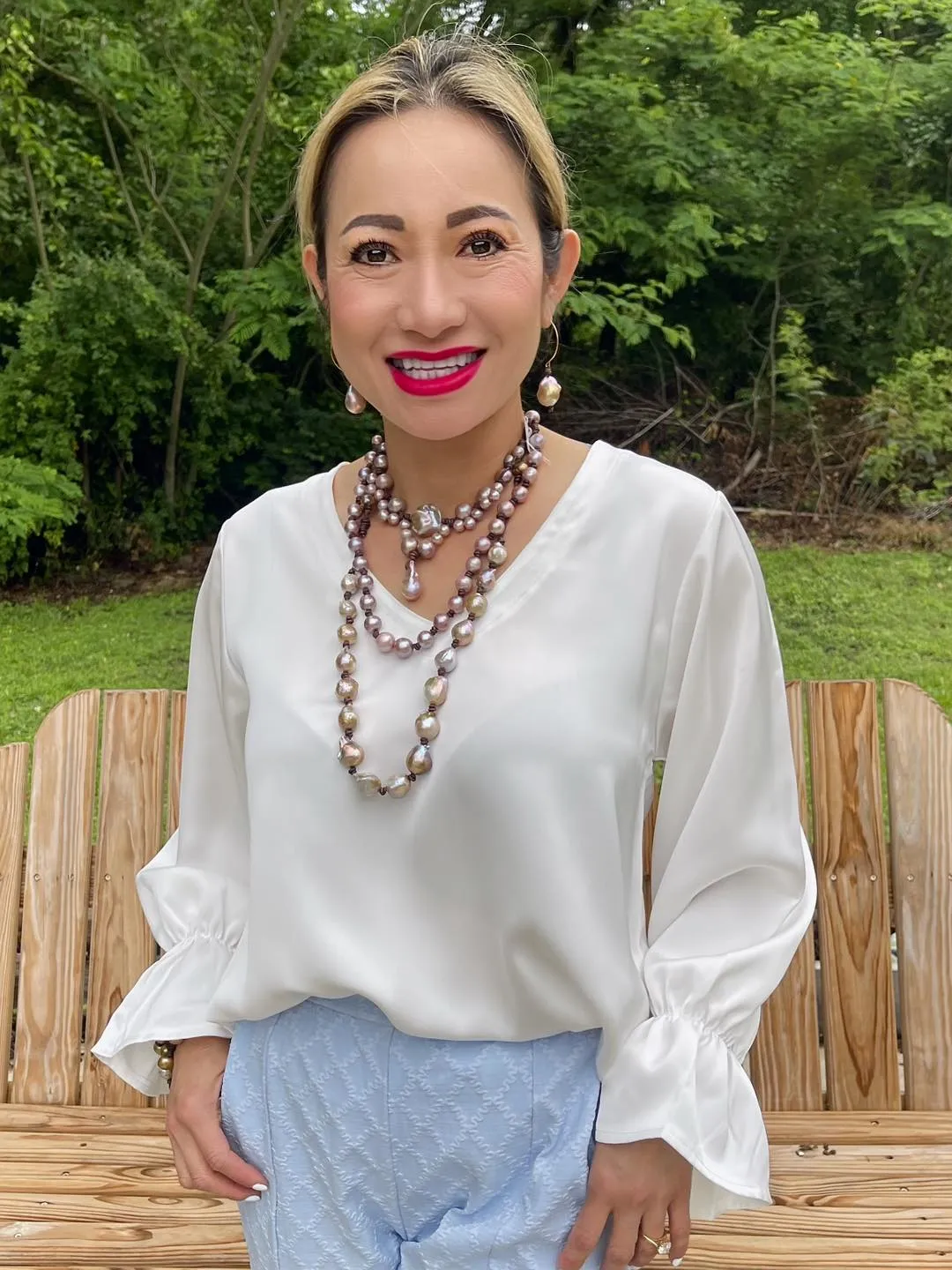 HC Ooh La La Pleated Silk Blouse