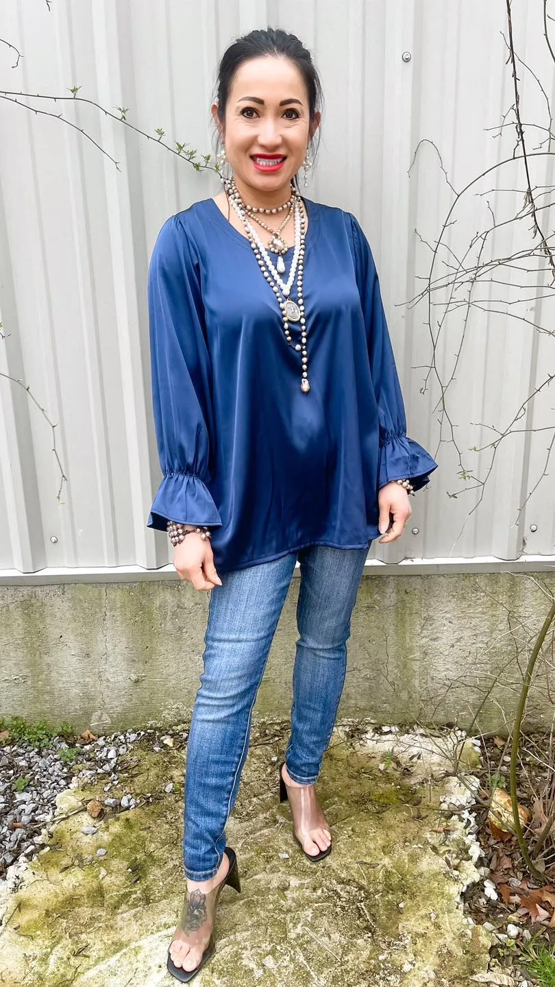 HC Ooh La La Pleated Silk Blouse