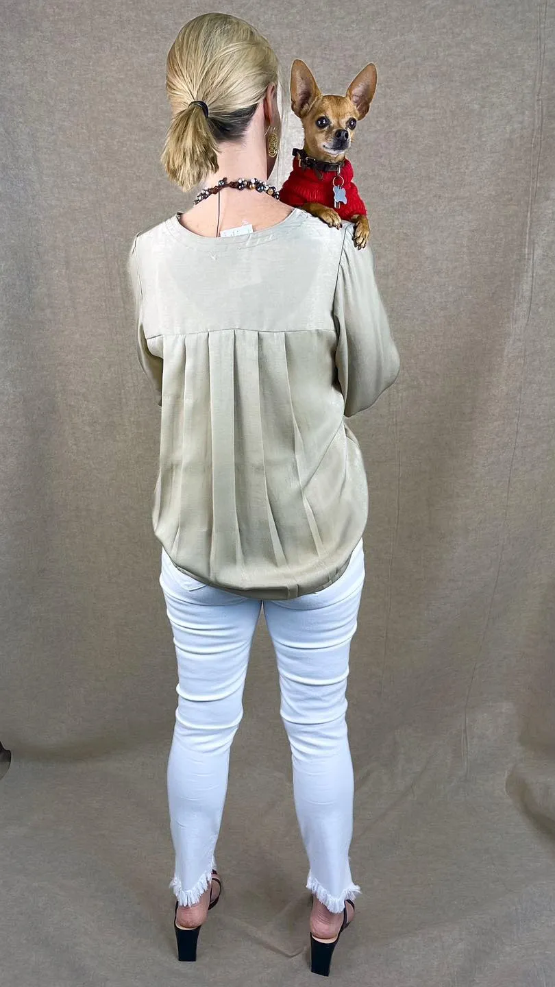 HC Ooh La La Pleated Silk Blouse