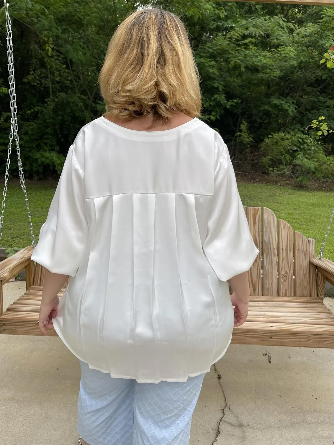HC Ooh La La Pleated Silk Blouse