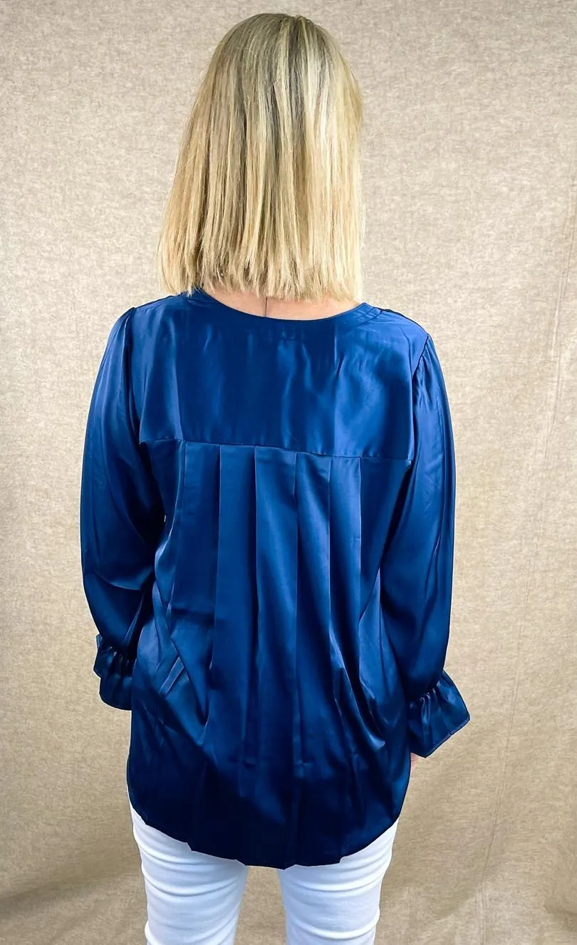 HC Ooh La La Pleated Silk Blouse