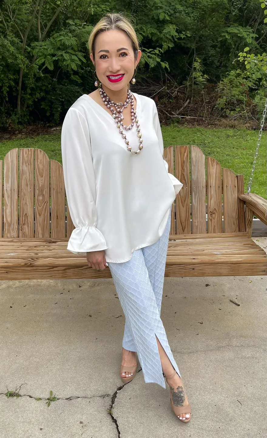 HC Ooh La La Pleated Silk Blouse