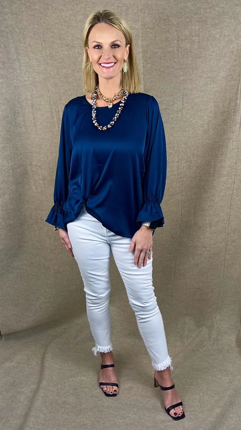 HC Ooh La La Pleated Silk Blouse