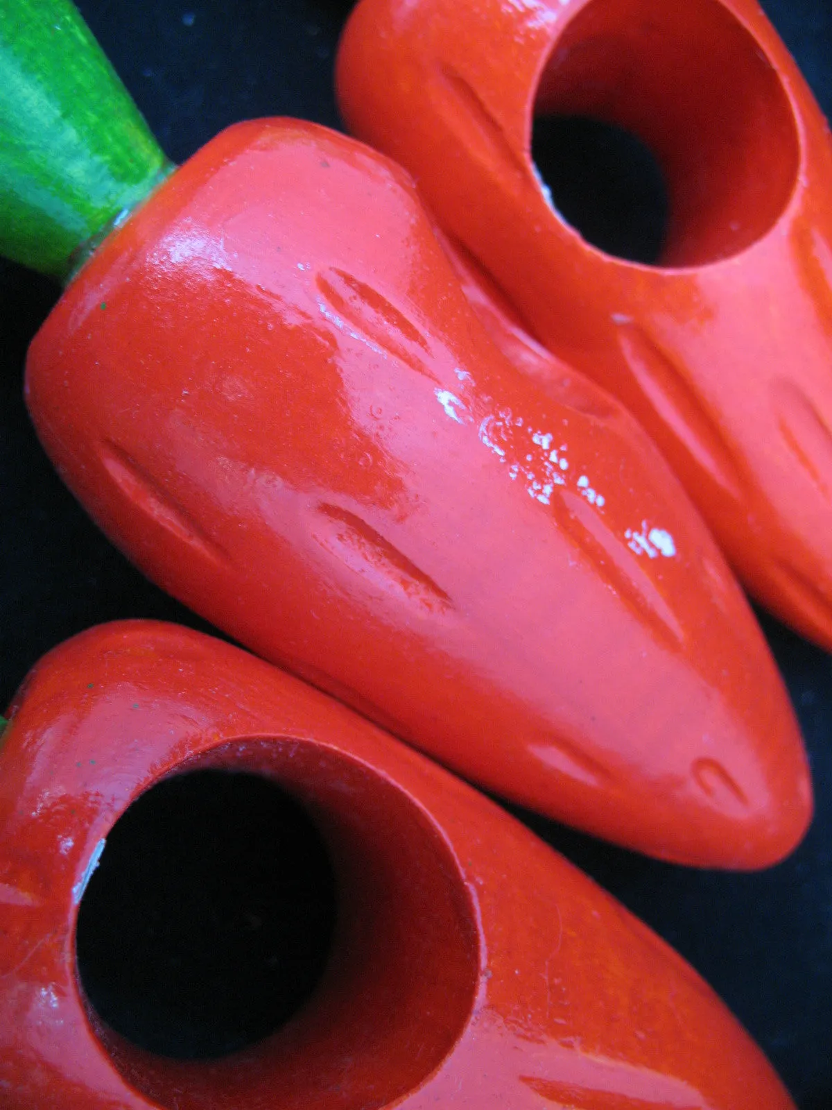 LOT 4pc Orange CARROT CARROTS WOOD WOODEN Dine Dining Linen NAPKIN RINGS HOLDERS