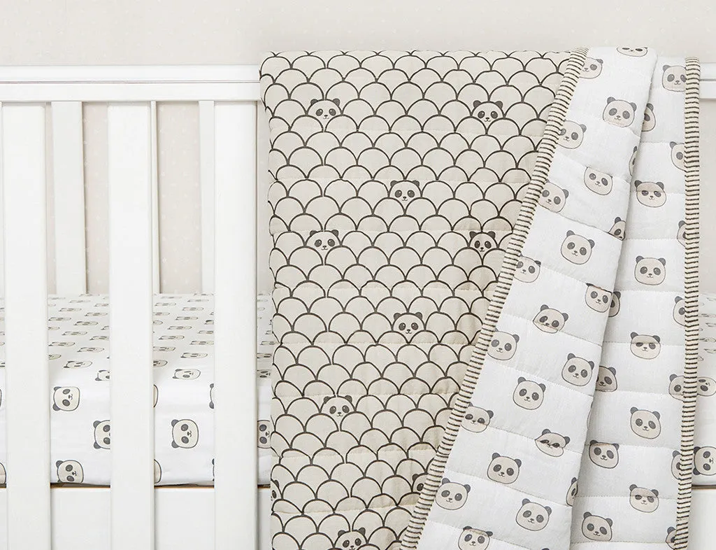 Organic Quilted Blanket <br> Panda