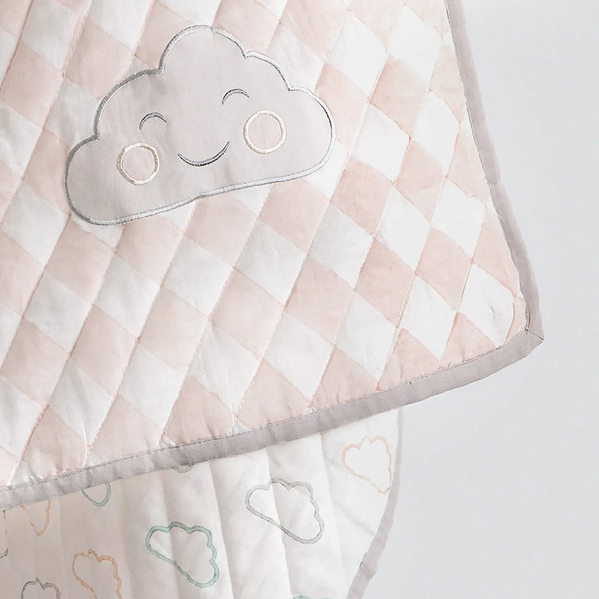 Organic Quilted Blanket <br> Pink Cloud<br><span style="font-size: 10px;">Can be Personalised</span>