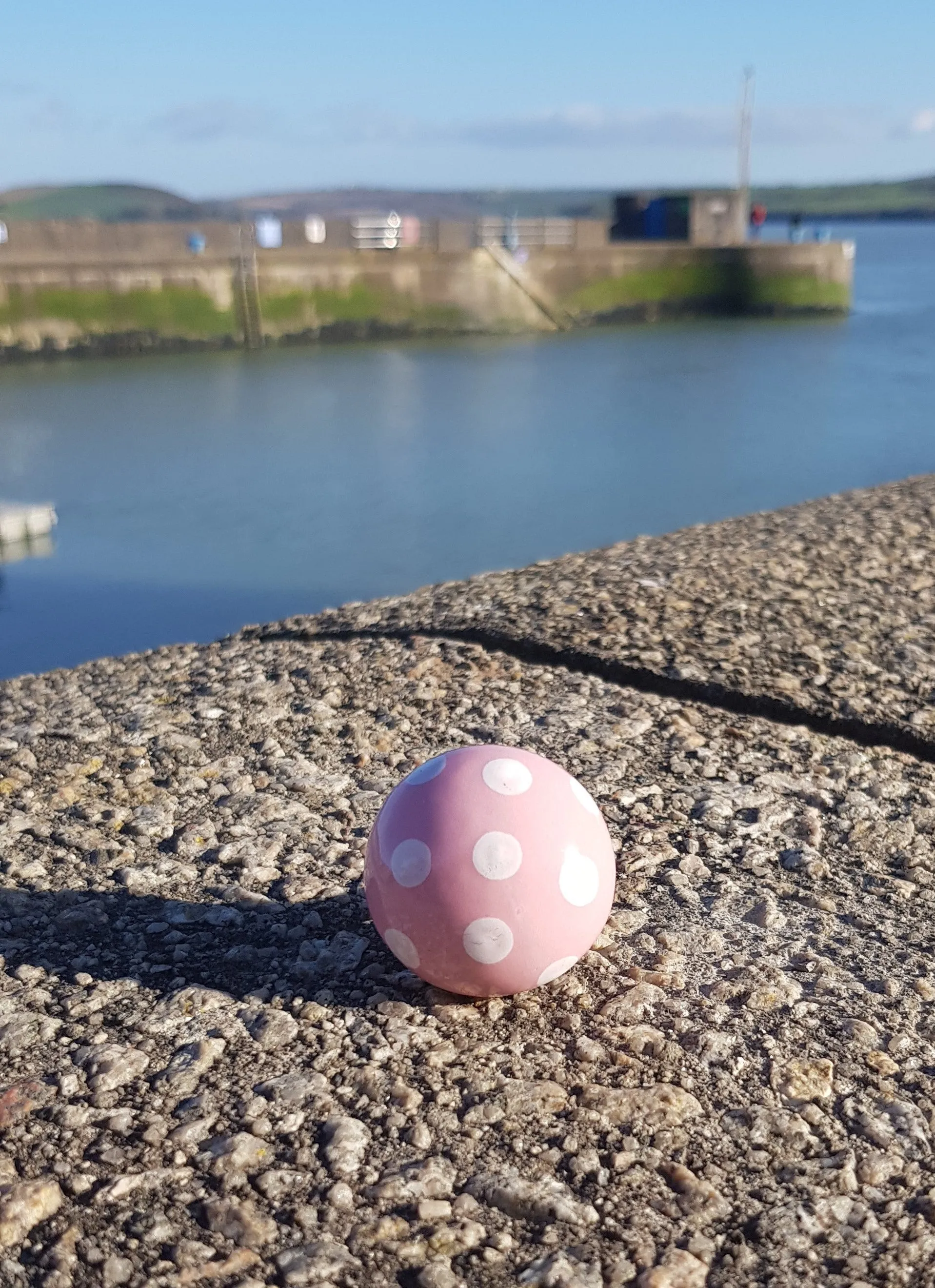 Pink with White Spots Ceramic Knob