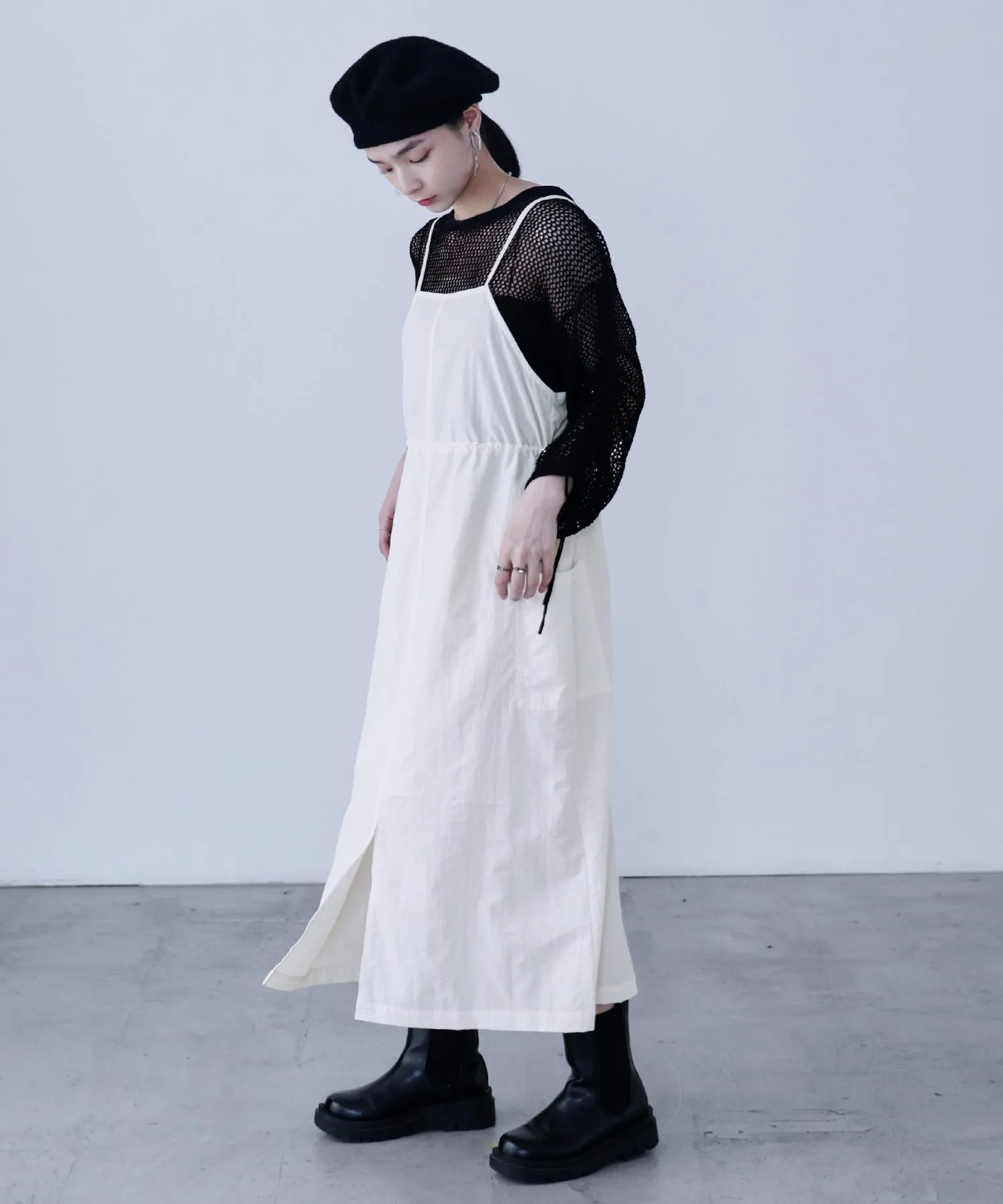 Side Spindle Cargo Jumper Skirt
