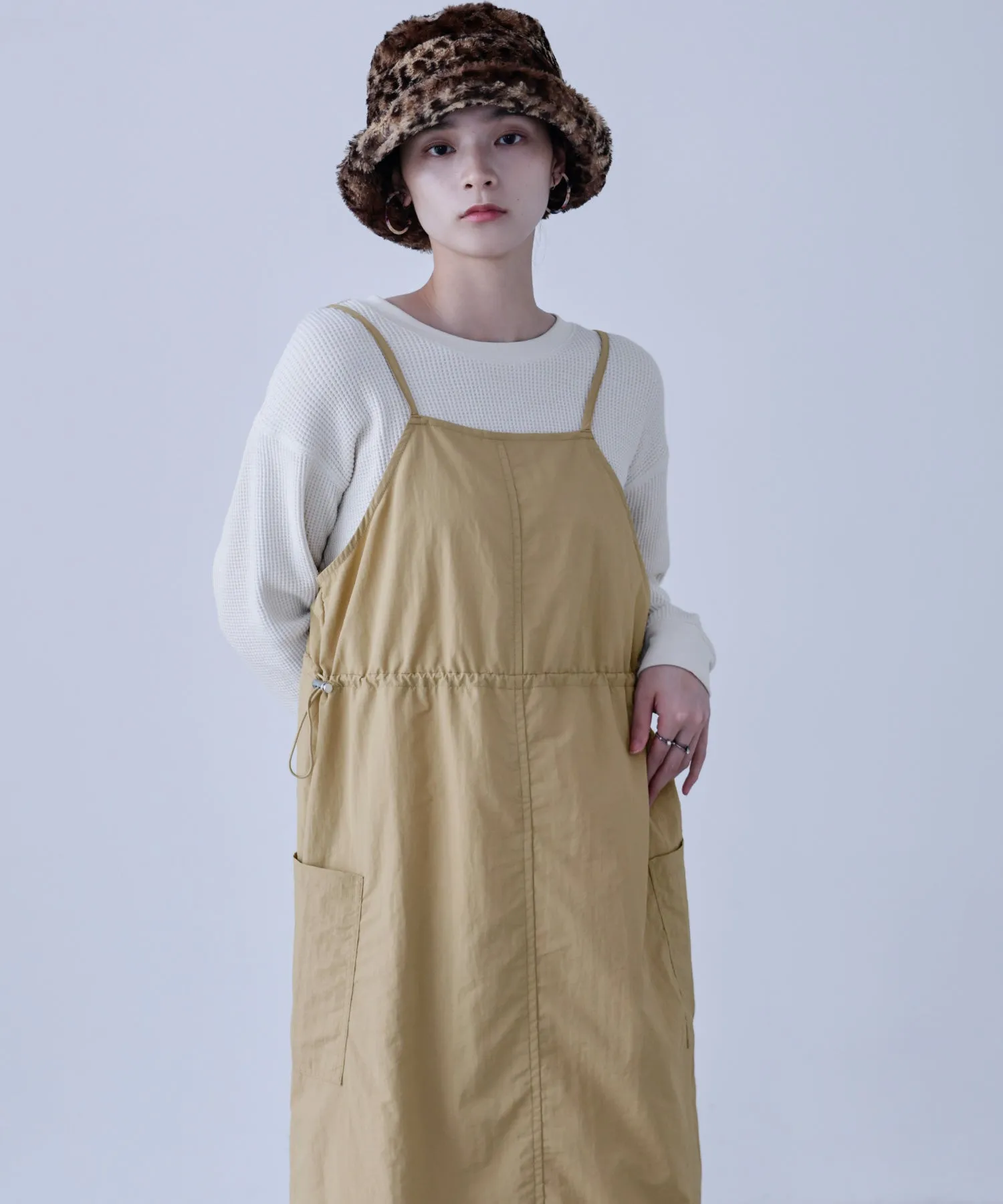 Side Spindle Cargo Jumper Skirt