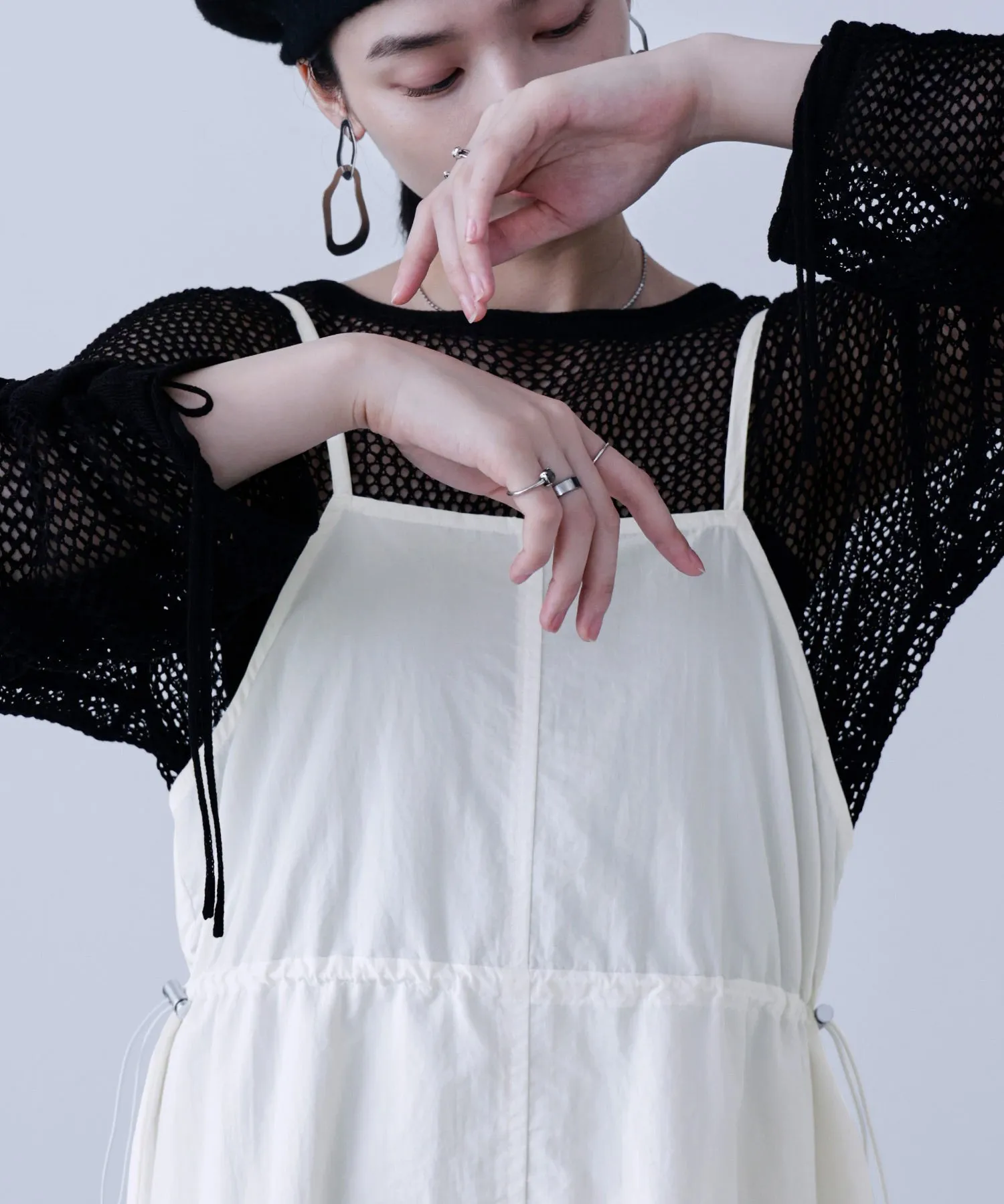Side Spindle Cargo Jumper Skirt