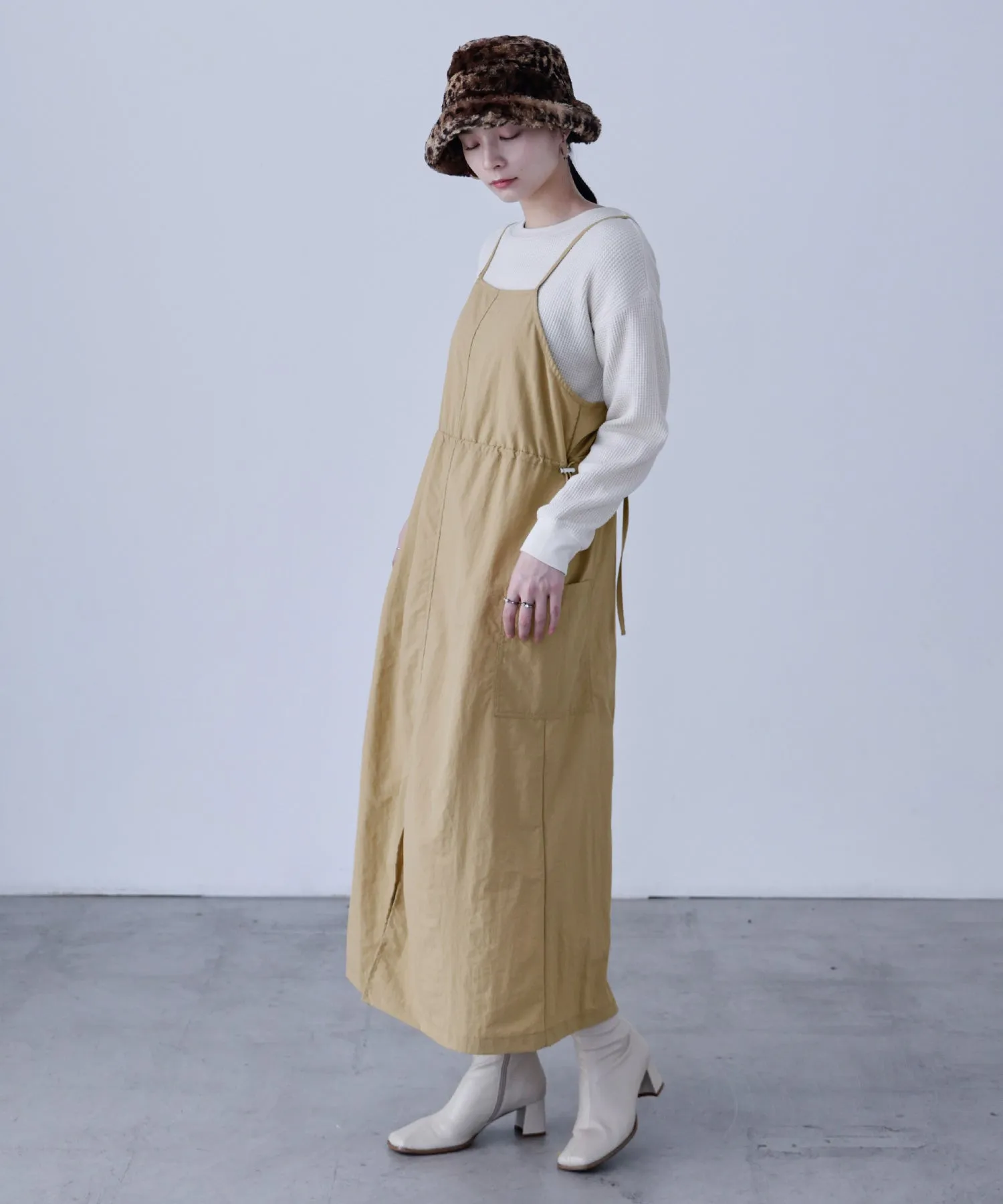 Side Spindle Cargo Jumper Skirt