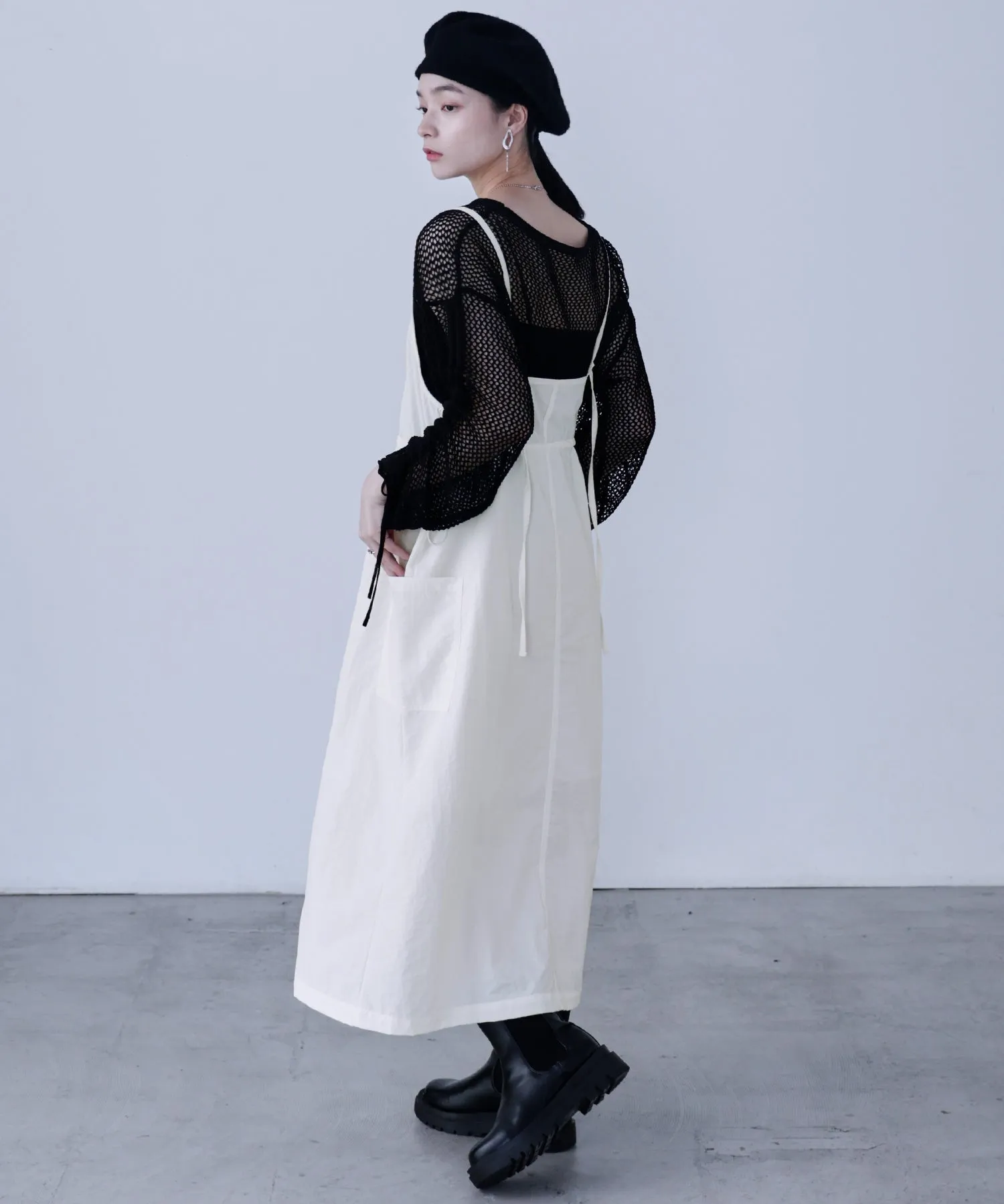Side Spindle Cargo Jumper Skirt