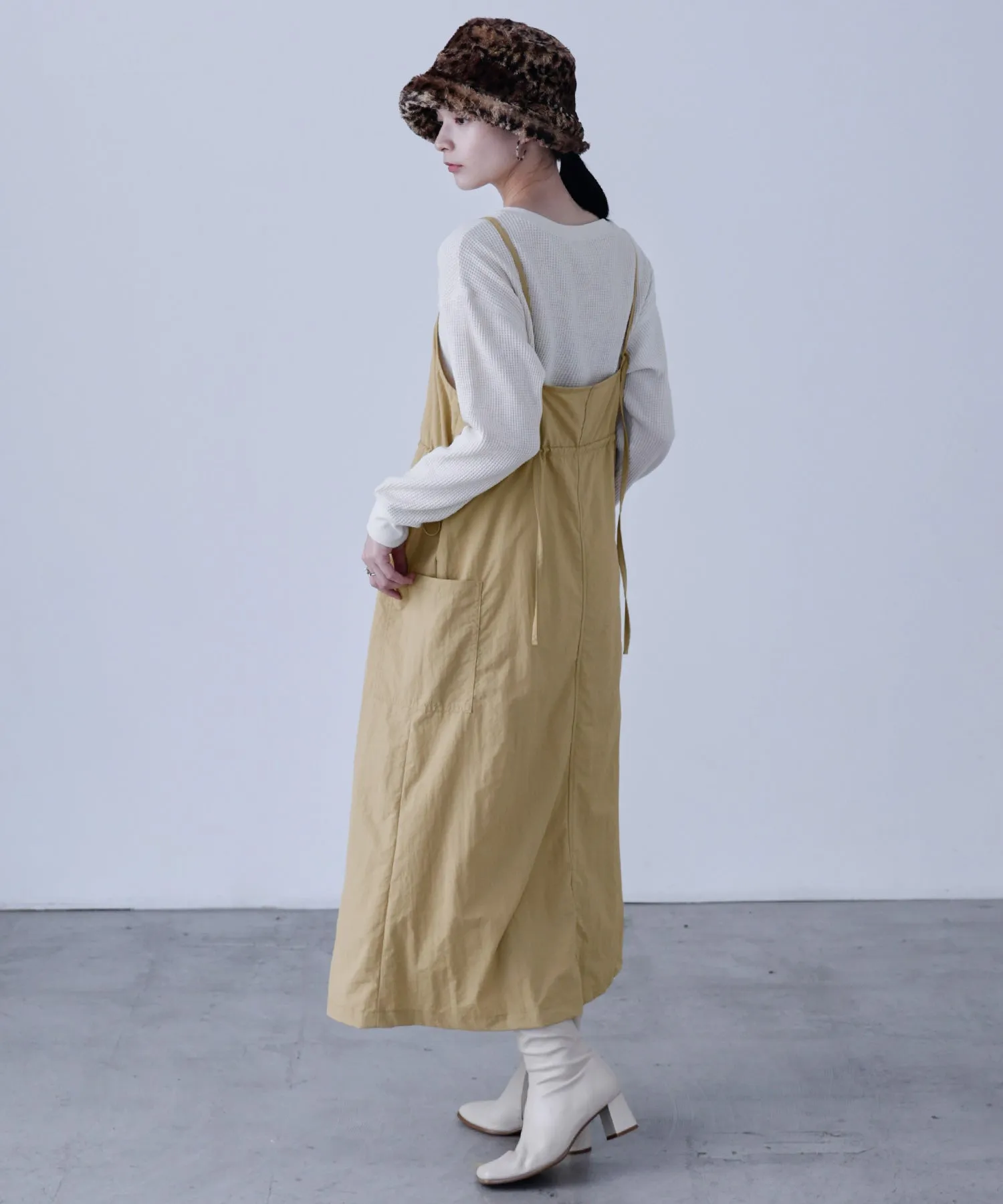 Side Spindle Cargo Jumper Skirt