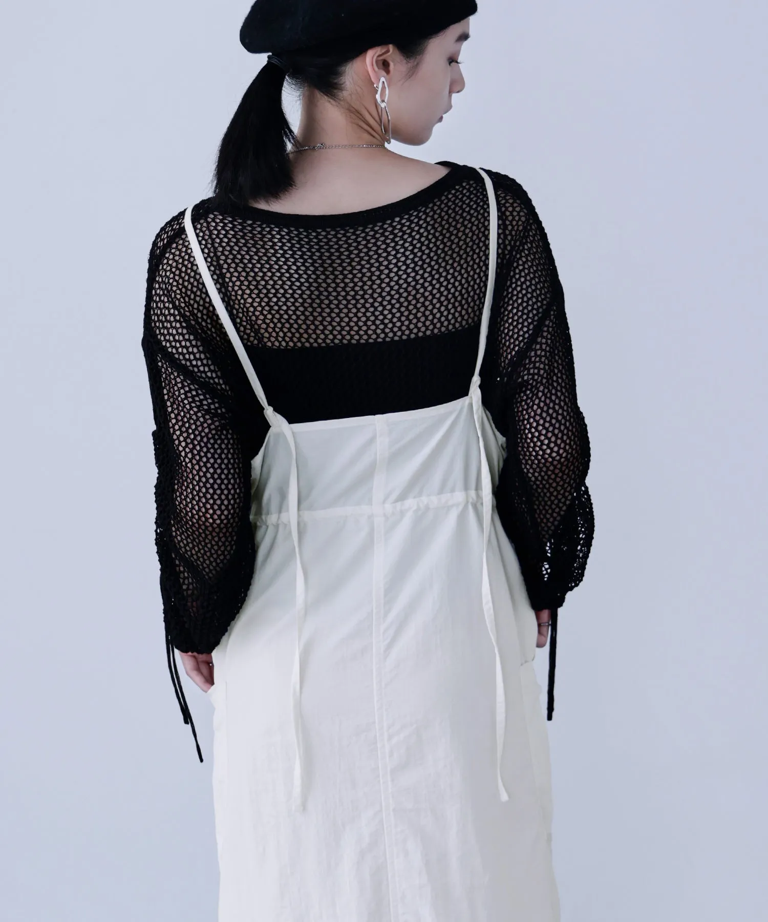 Side Spindle Cargo Jumper Skirt