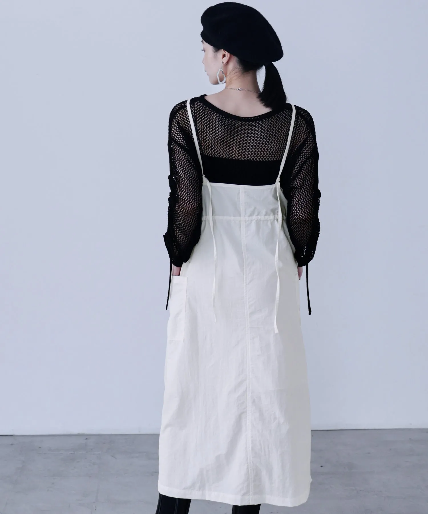 Side Spindle Cargo Jumper Skirt