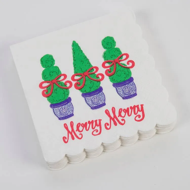 Topiaries Beverage Napkin