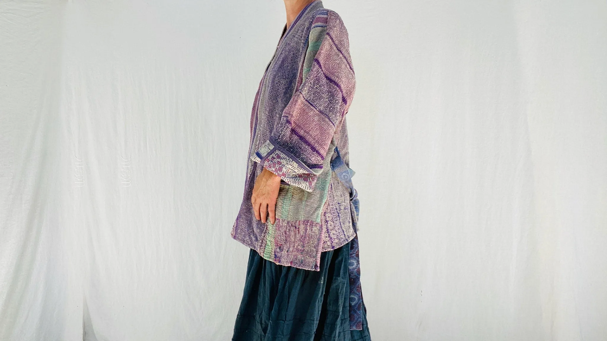 Vintage Kantha Wrap Jacket. 0077