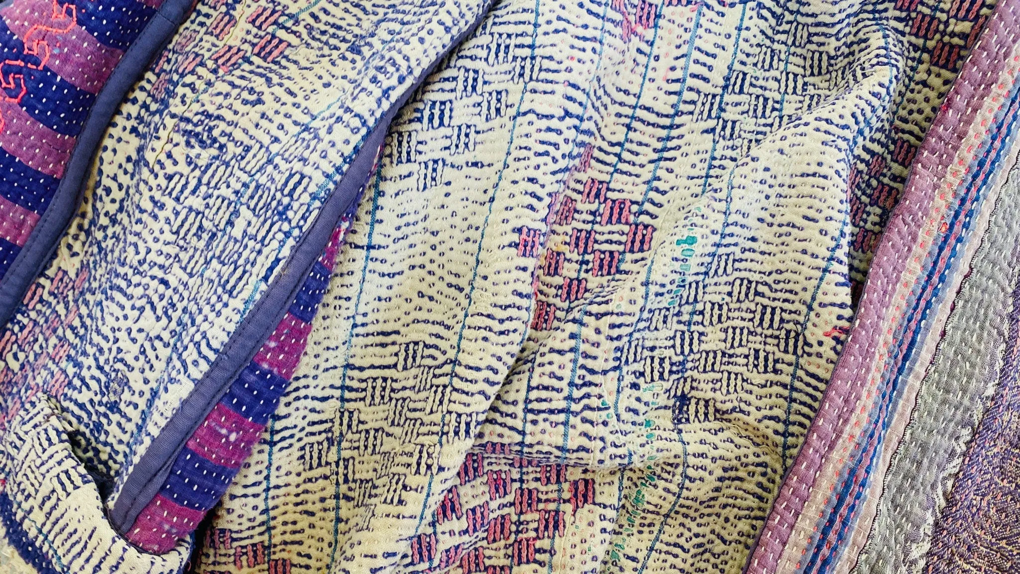 Vintage Kantha Wrap Jacket. 0077