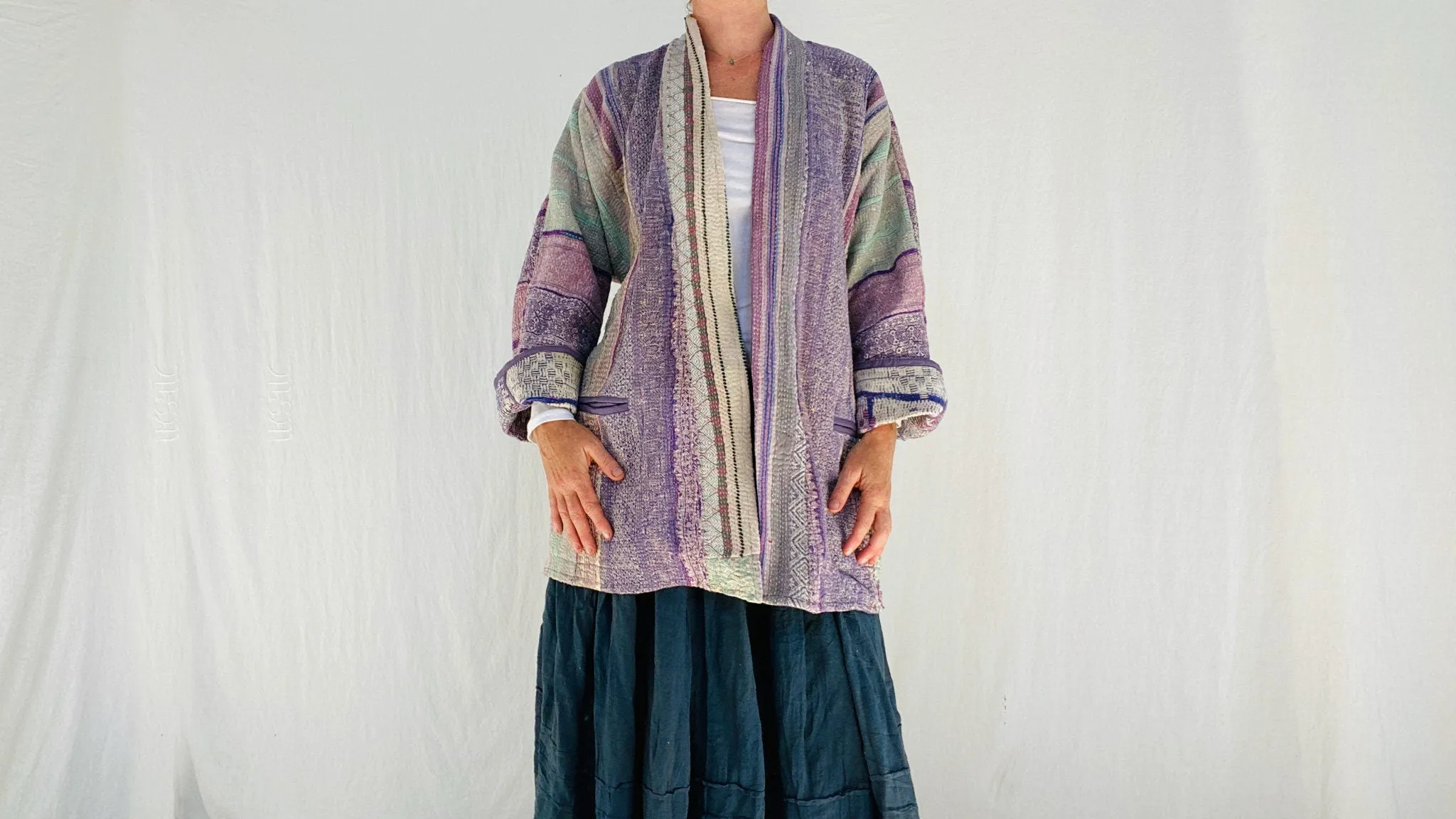 Vintage Kantha Wrap Jacket. 0077