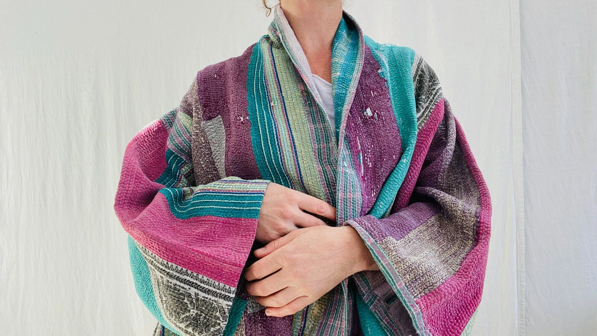 Vintage Kantha Wrap Jacket. 0330