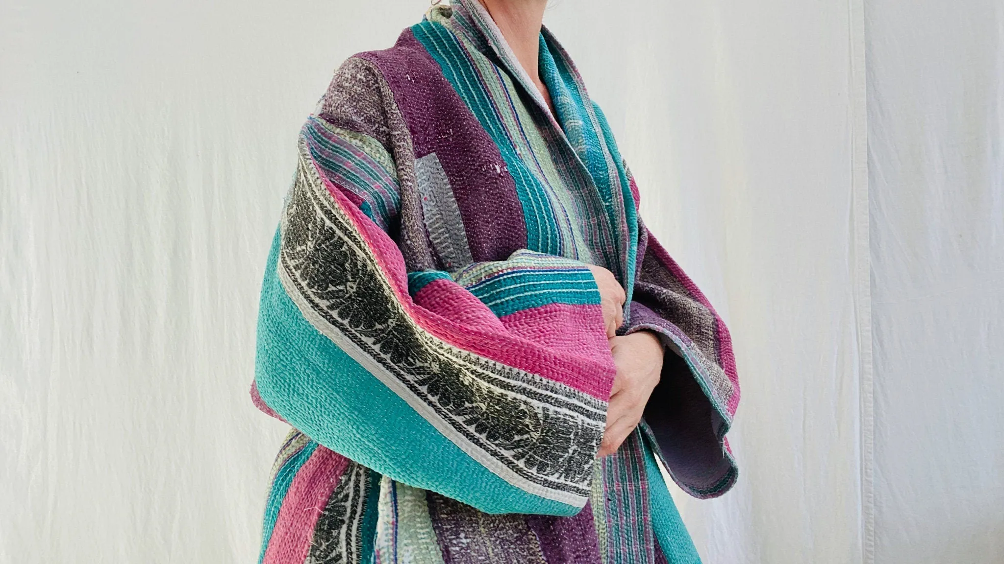 Vintage Kantha Wrap Jacket. 0330