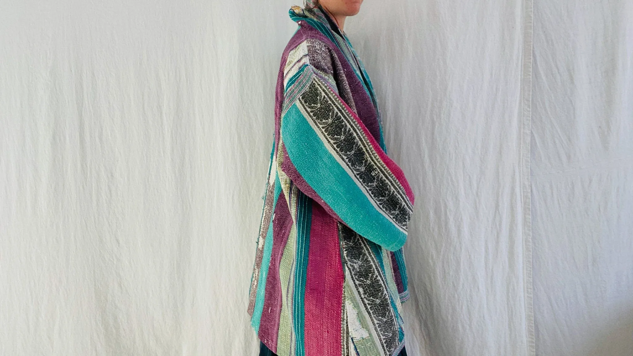 Vintage Kantha Wrap Jacket. 0330