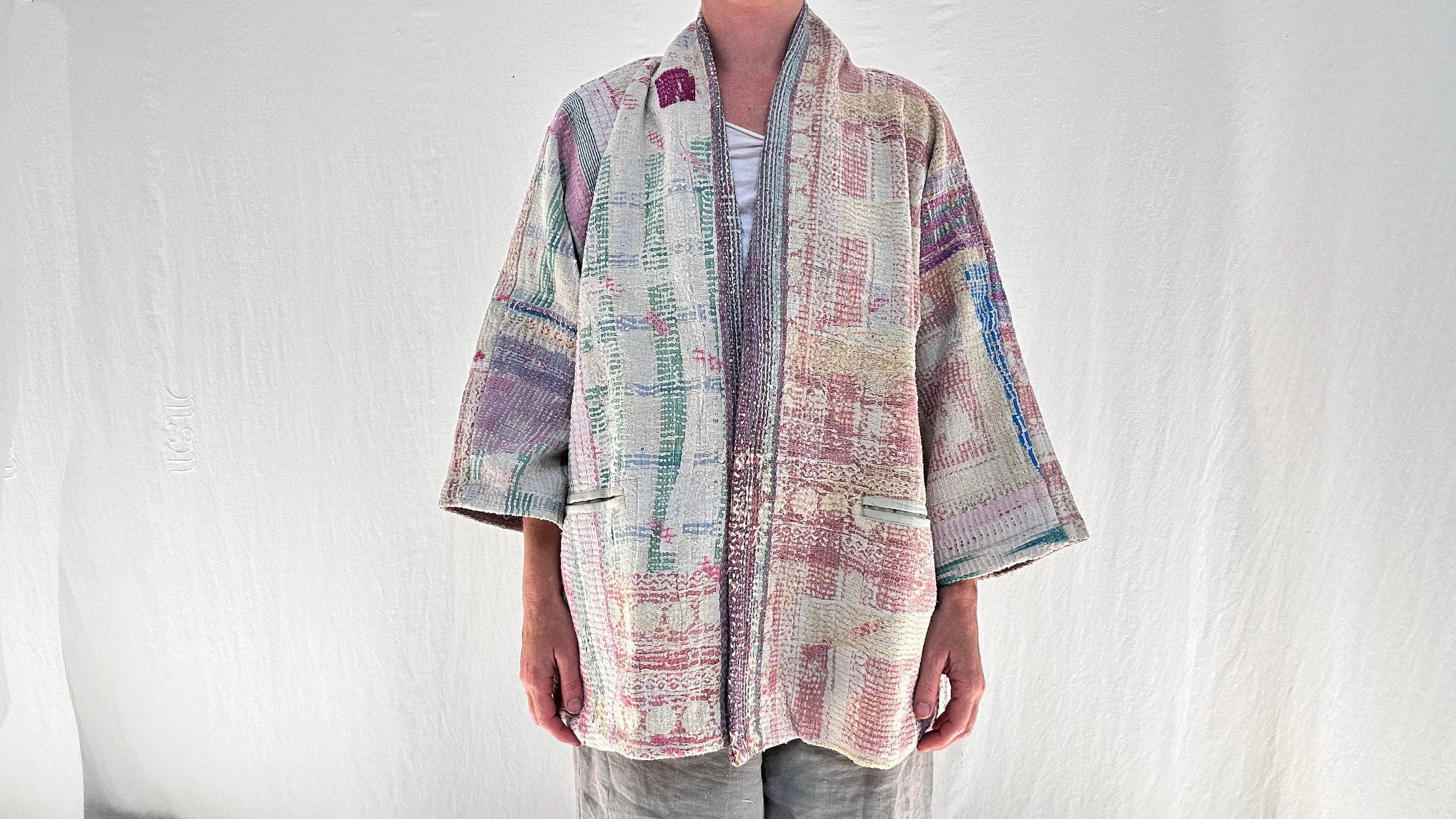 Vintage Kantha Wrap Jacket. 0564
