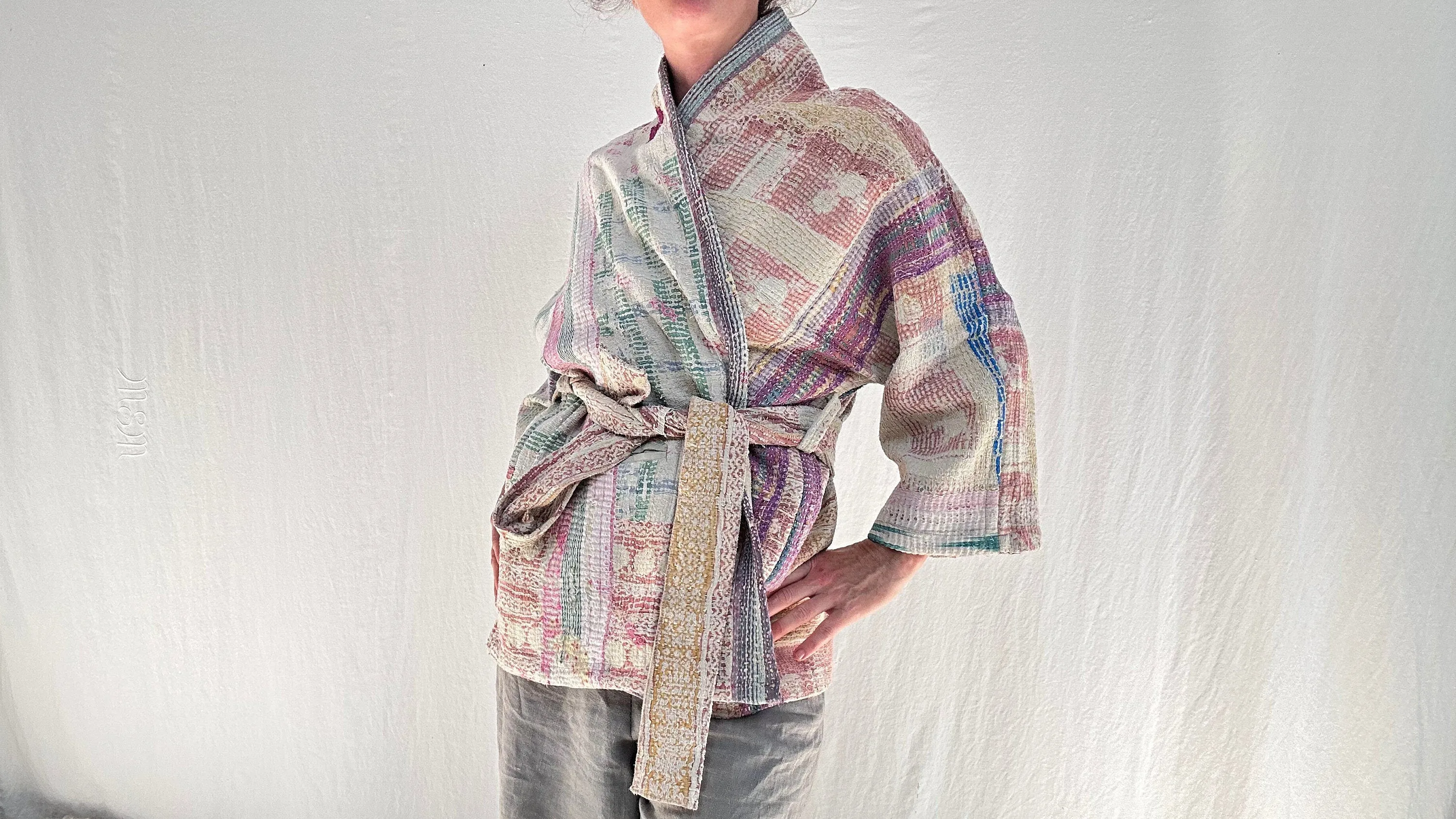 Vintage Kantha Wrap Jacket. 0564