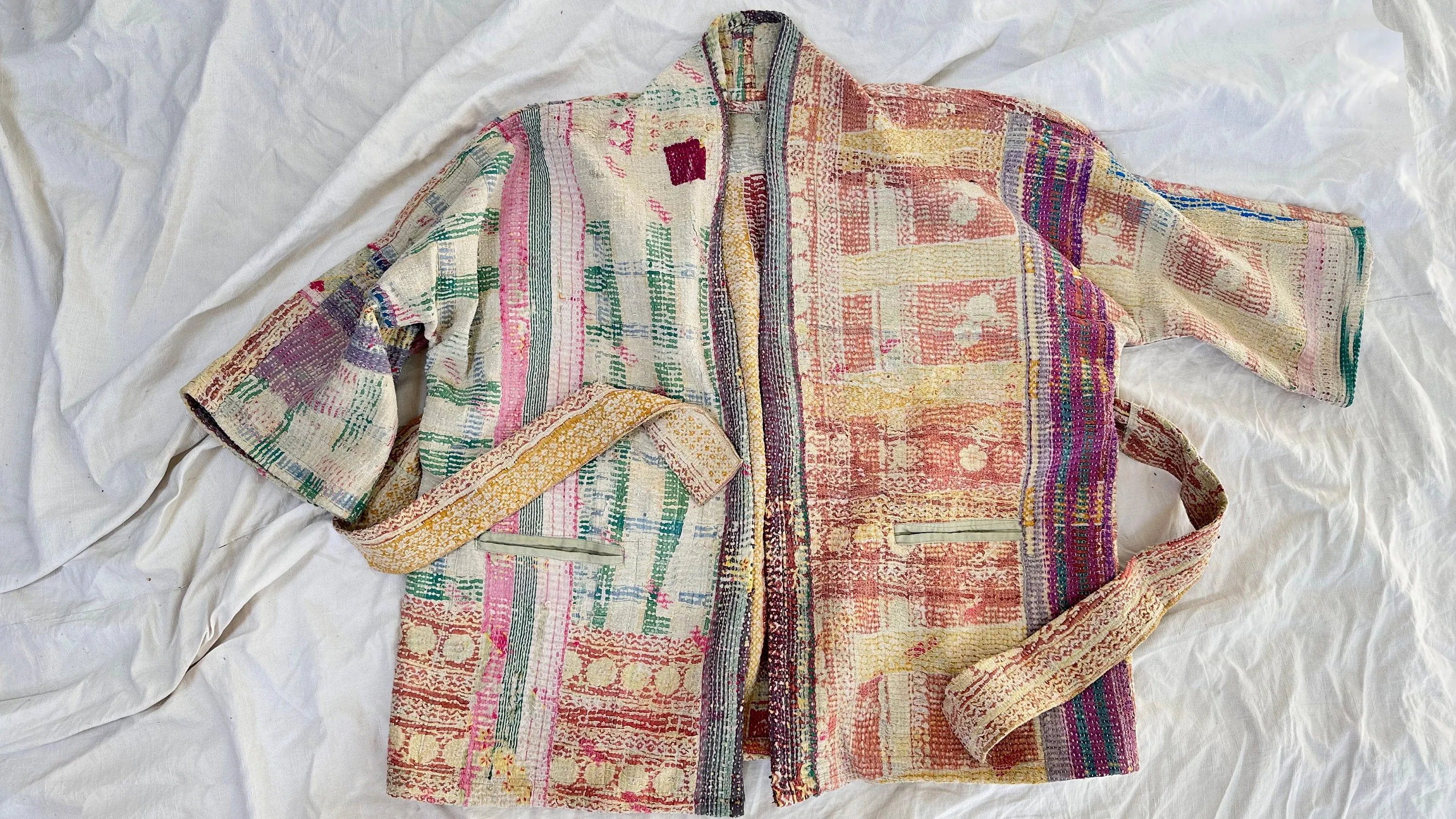 Vintage Kantha Wrap Jacket. 0564