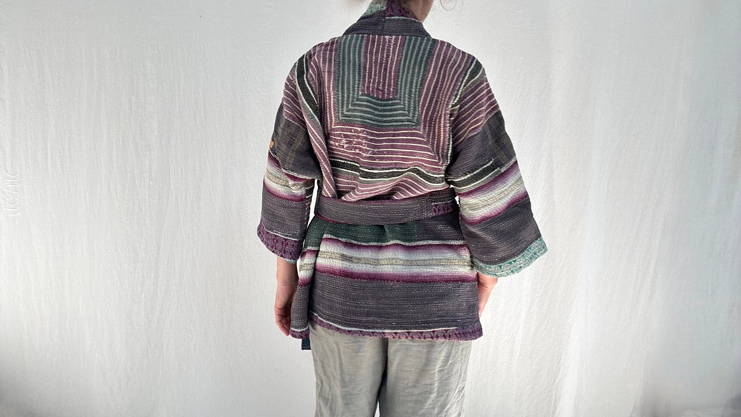 Vintage Kantha Wrap Jacket. 0575