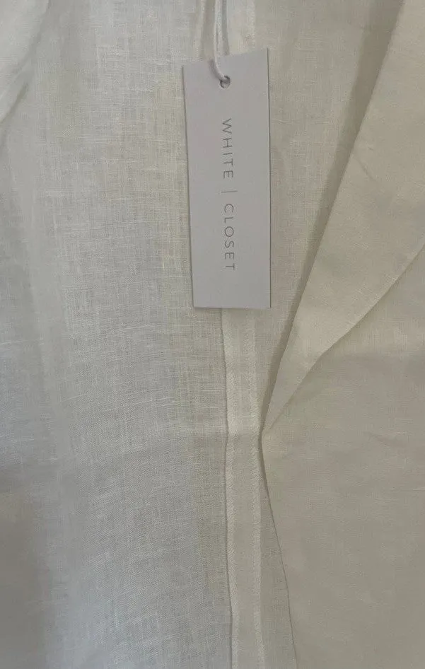 WHITE LINEN BLAZER