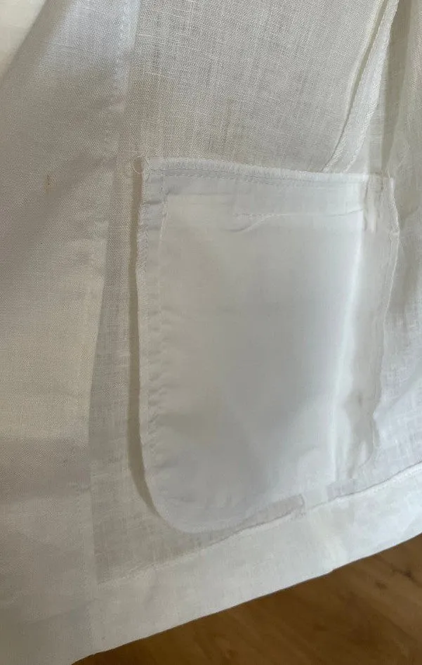 WHITE LINEN BLAZER