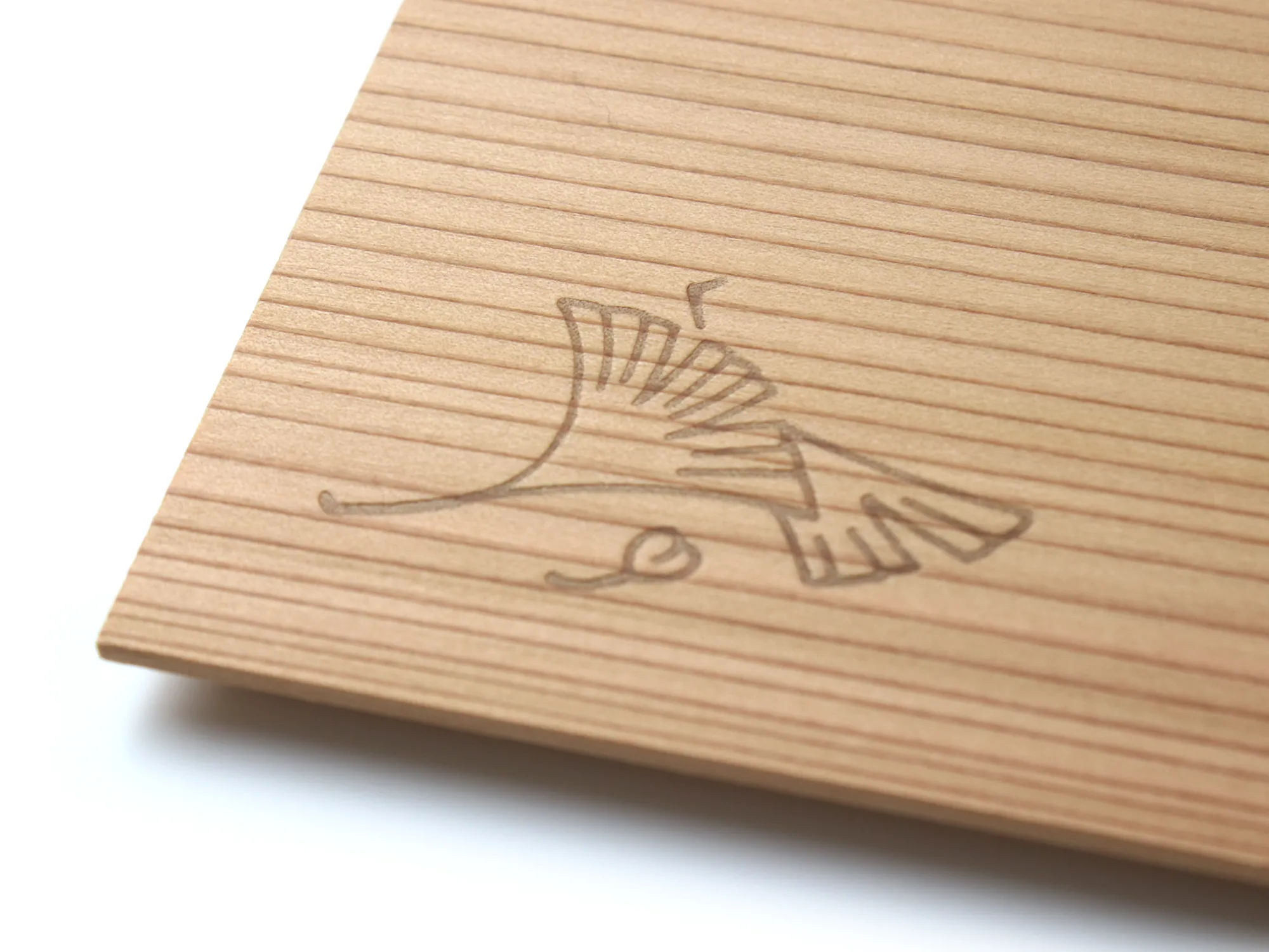 Woodcraft cedar small plate set of 5 Ginkgo